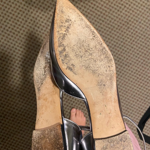 Jimmy Choo metallic Lucy flats - Picture 4 of 6